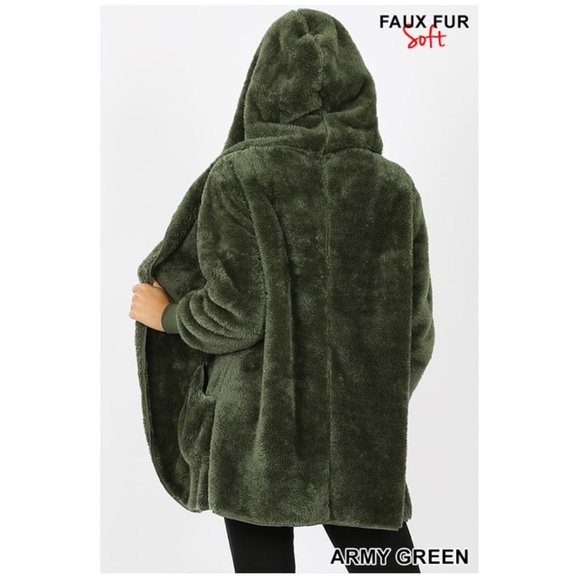 New! Tan Soft Fur Sherpa Coat - Picture 3 of 5